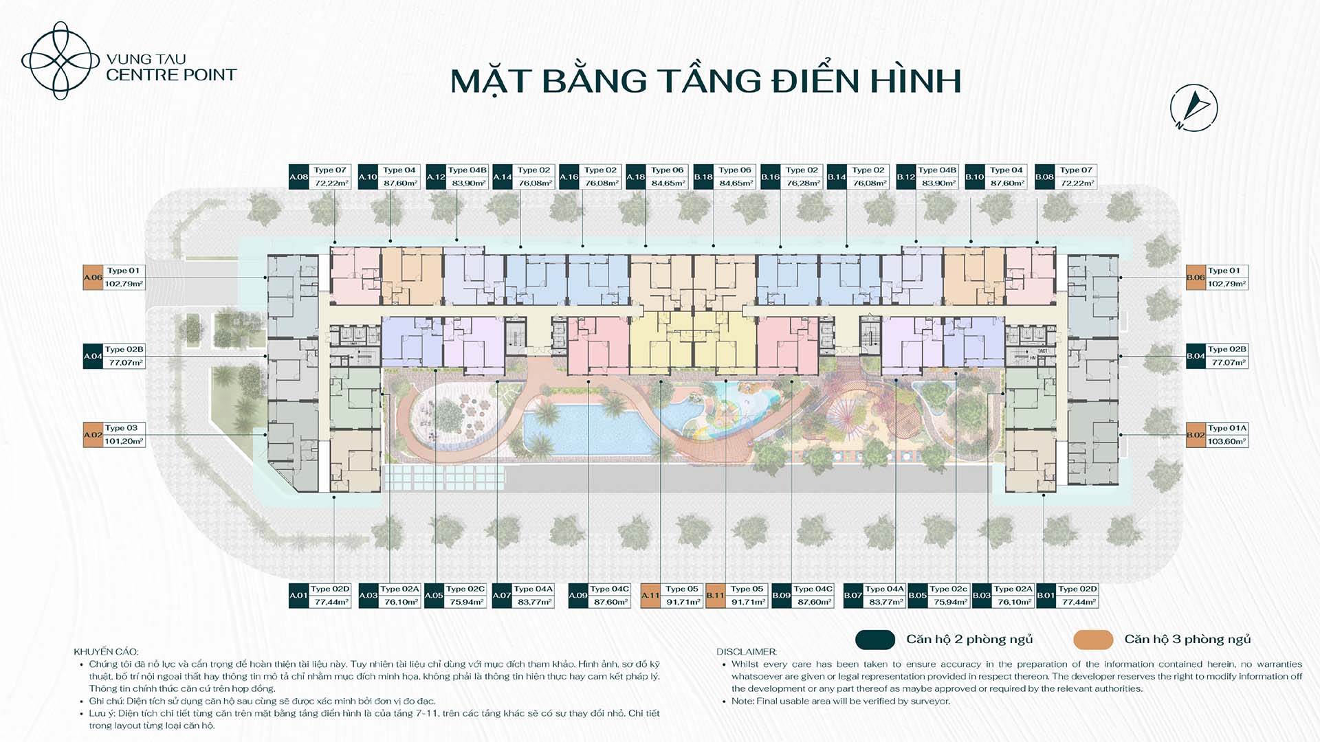 Mặt bằng dự án Vũng Tàu Centre Point