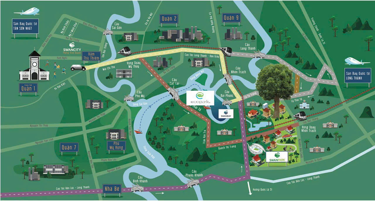 Sơ đồ vị trí Eco Village Saigon River